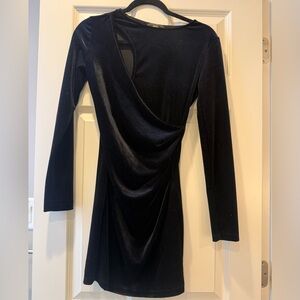 Black velvet dress